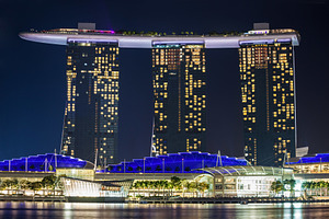 Singapore at night, a Photo by saiko3p