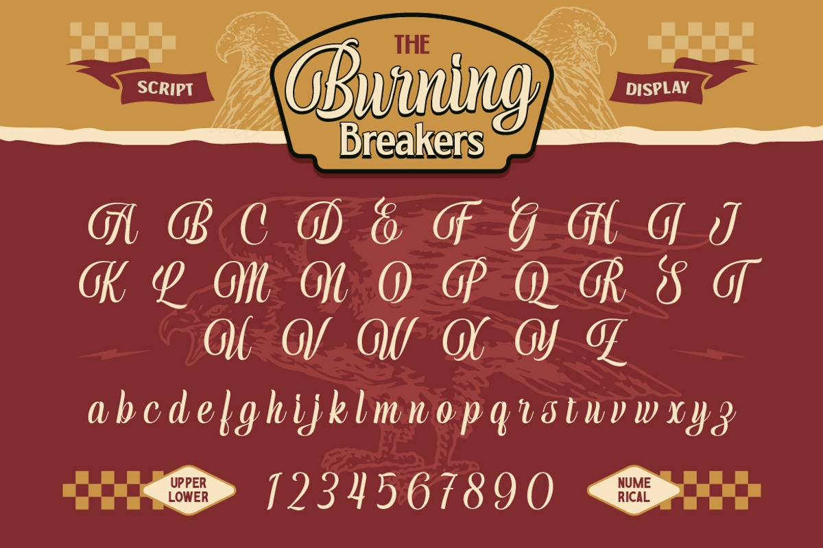 Burning Breakers -  Trio Fonts, a Script Font by Burntilldead (Photo 2 of 12)