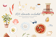 Italian Summer Watercolor Bundle, an Illustration by Karma (Thumbnail 15 of 37)