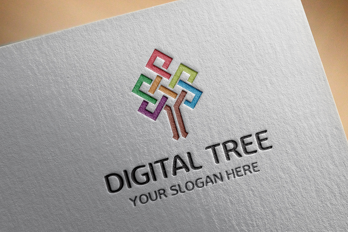 Digital Tree Logo Template, a Branding & Logo Template by GladicMonster (Photo 1 of 7)