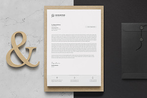 Letterhead Word Template, a Stationery Template by TelaTemplates