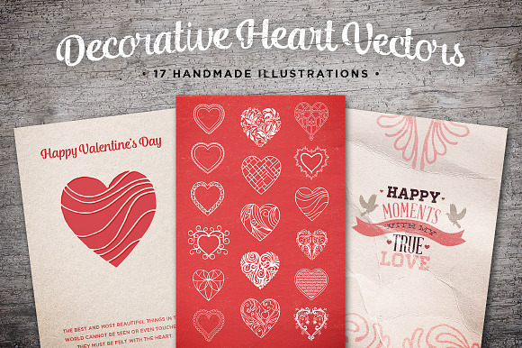 Decorative Heart Vectors Volume 1 preview 6