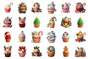 Christmas Cupcake Sublimation PNG, an Illustration by SinaCreation (Thumbnail 2 of 7)