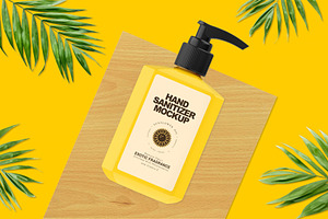 Hand Sanitiser Mockup, a Packaging Mockup by Dev.Rawat21