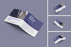 Square Bifold Brochure Mockup