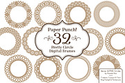 Champagne Round Lace Frames, an Illustration by Amanda Ilkov (Thumbnail 1 of 5)