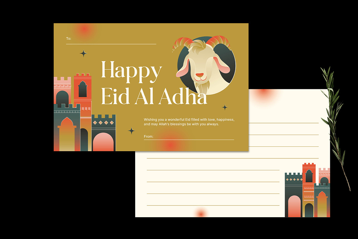 Eid Al-Adha Greeting Card, a Card Template by Neermana (Photo 2 of 4)