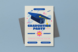 Cream Handmade Graduation Invitation