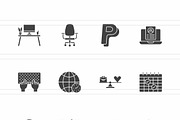 25 Work From Home Essentials Glyph, an Icon by IconBunny (Thumbnail 2 of 2)
