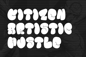 Poppoly Graffiti Bubble Display Font