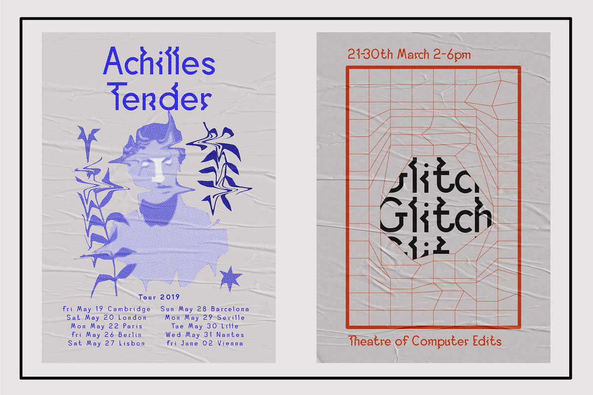Ponte Glitch Font preview 3