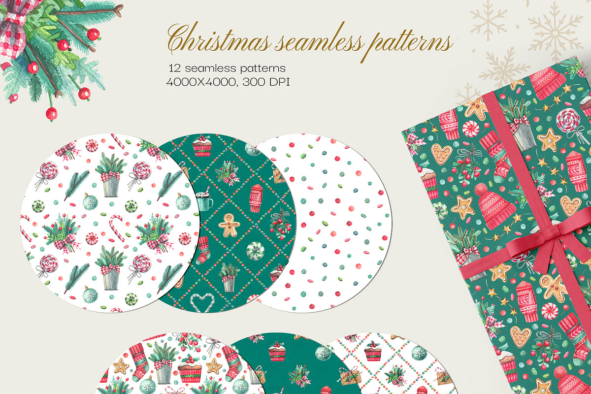 Christmas Collection, a Decorative Illustration by Watercolor by Tonia Tkach (Photo 9 of 9)