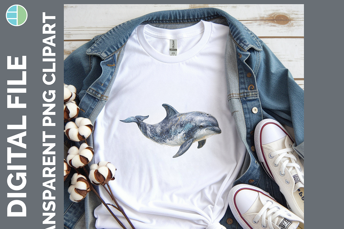 Dolphin Illustration Bundle, 22 PNG, an Animal Illustration by Enliven Designs (Photo 4 of 8)