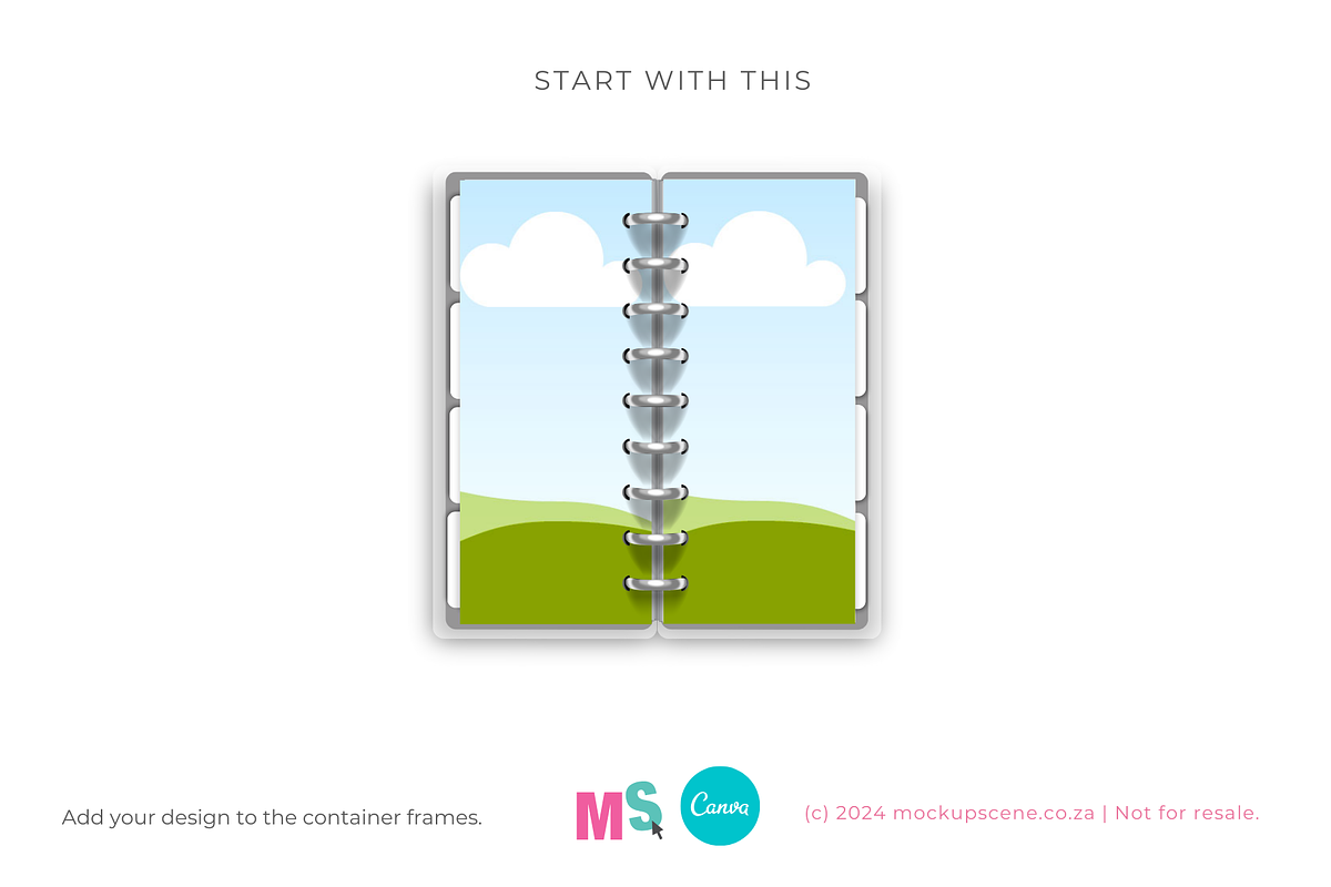 Skinny Happy Planner Canva Mockup, a Books & Magazine Mockup by Mockup Scene (Photo 10 of 14)
