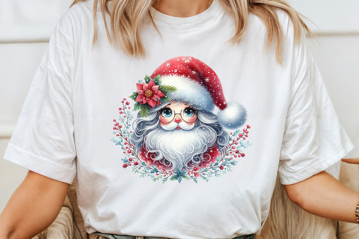Cute Christmas Mrs Santa Claus PNG, an Illustration by Pixels.Craft (Photo 6 of 7)