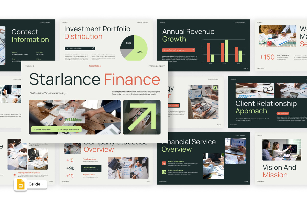 Finance Company Google Slides, a Presentation Template by Loin Studio (Photo 1 of 4)