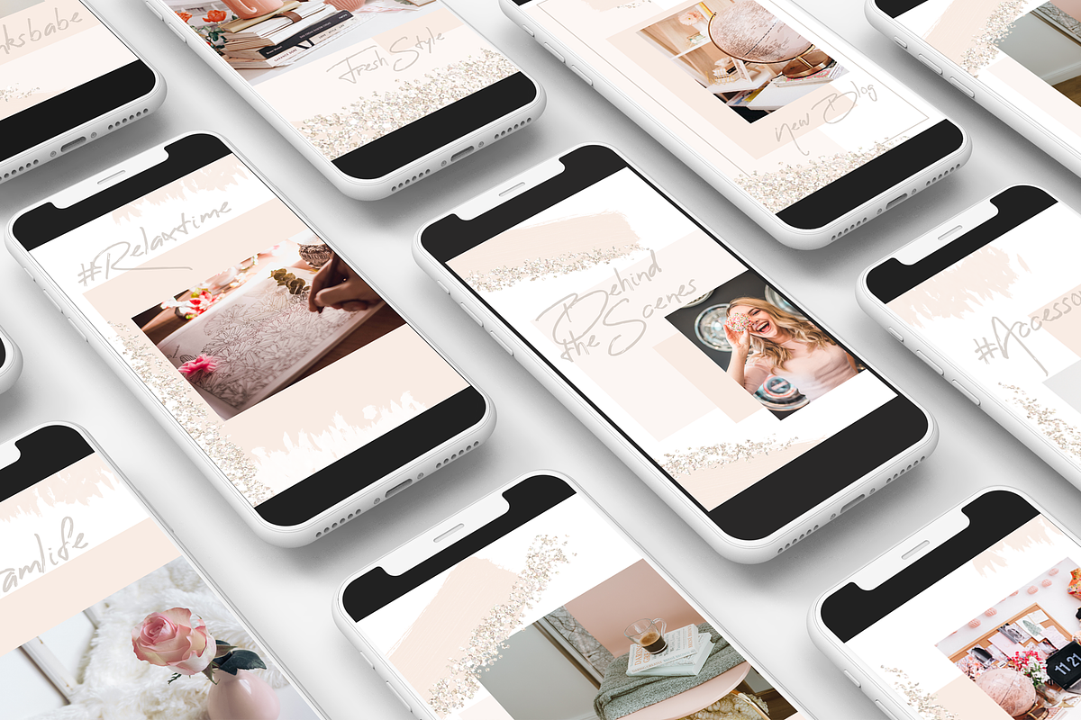 Instagram Stories |WarmPeachGlitter, a Social Media Template by TheLegacyBrandingCo (Photo 5 of 5)