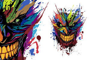 Illustration, The Joker's Face