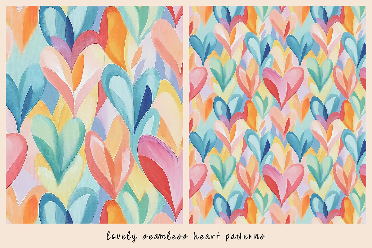 12 Lovely Seamless Heart Patterns, a Pattern Graphic by DesignRocket (Photo 9 of 13)