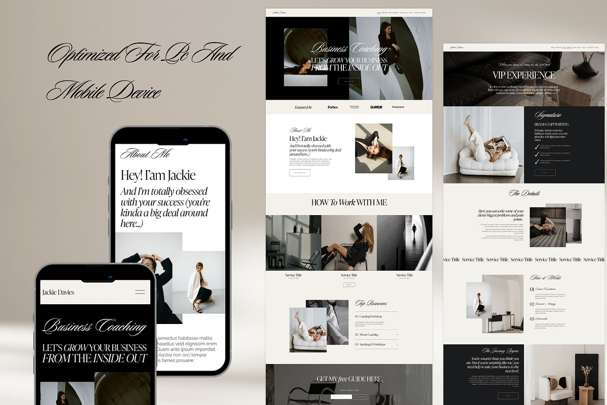 Squarespace Website Template coach, a Squarespace Template by Presentibox (Photo 8 of 10)