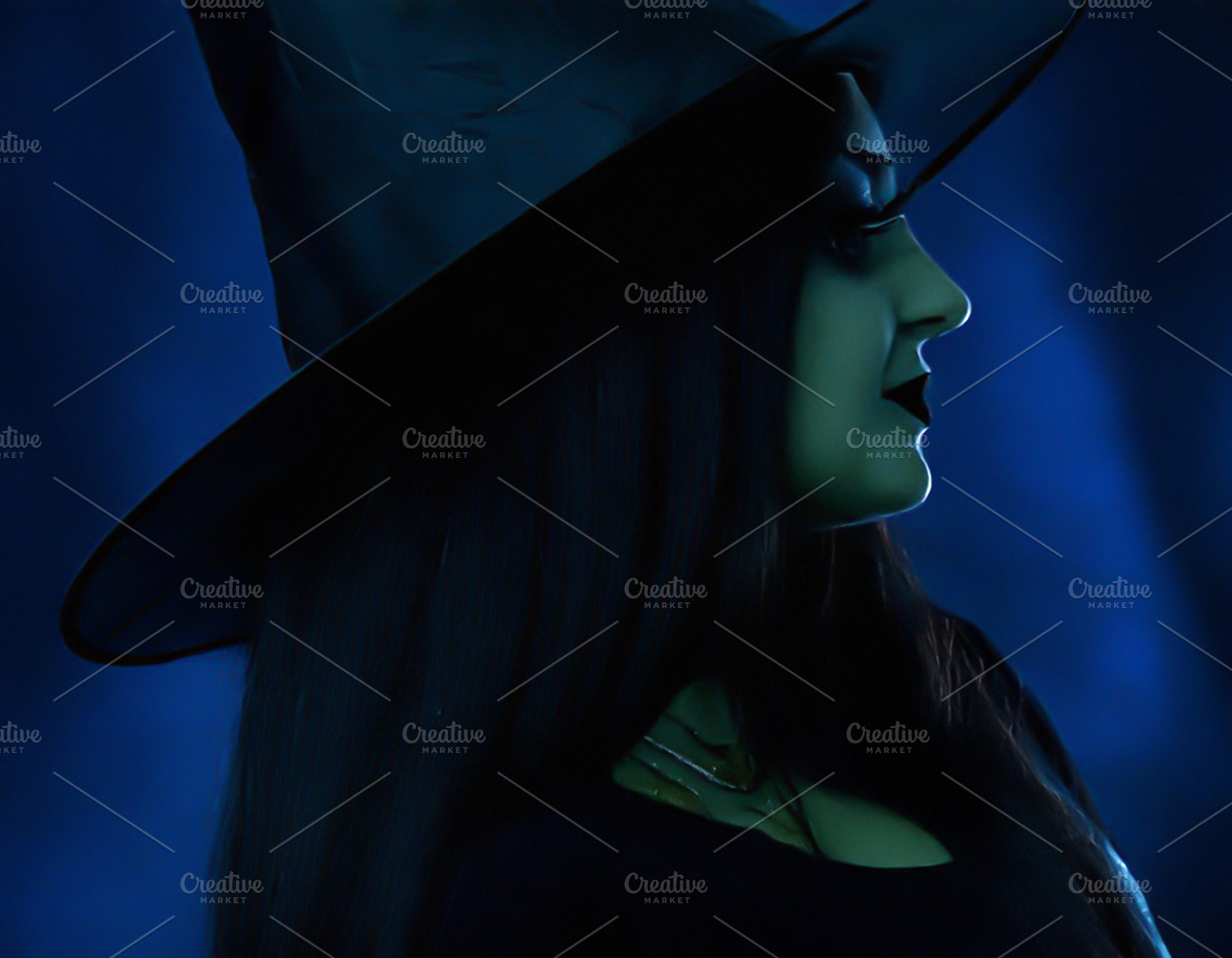 A mysterious witch in side profile, a Person Photo by DanFLCreativo