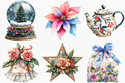 Watercolor Grand Millennial Christma, an Illustration by Canvas Craft (Thumbnail 3 of 7)