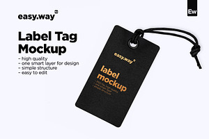 Label Tag PSD Mockup