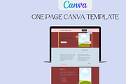 One Page Canva Website Template, a Landing Page Template by Oakley Studios Design (Thumbnail 1 of 3)