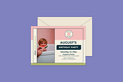 August Birthday Invitation, an Invitation Template by Mountain Folk Creative (Thumbnail 1 of 6)