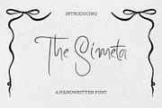 The Simeta – Handwritten Script Font, a Script Font by Imiftype Studio (Thumbnail 1 of 7)