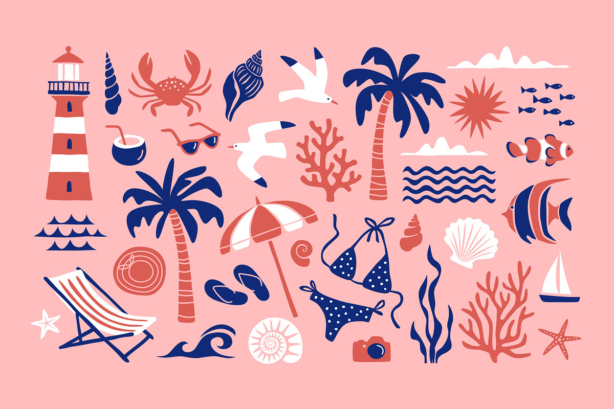 Seasive Vibes / Summer Graphics Pack, a Pattern Graphic by MaryArt (Photo 2 of 9)