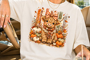 Fall Highland Cow Autumn PNG, a Seasonal Illustration by Rose Art (Thumbnail 2 of 4)