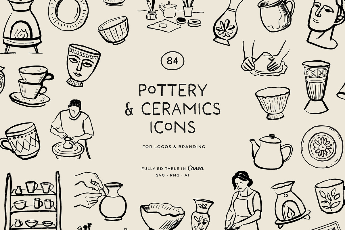 CERAMICS & POTTERY illustrations, a Decorative Illustration by Crocus Paperi (Photo 1 of 5)