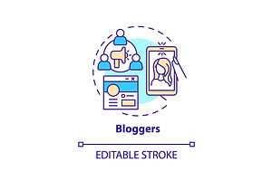 Blogger concept icon, an Icon by IMG Visuals