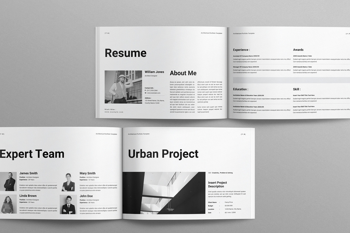 Architecture Portfolio Template, a Brochure Template by Work-Envance (Photo 4 of 10)