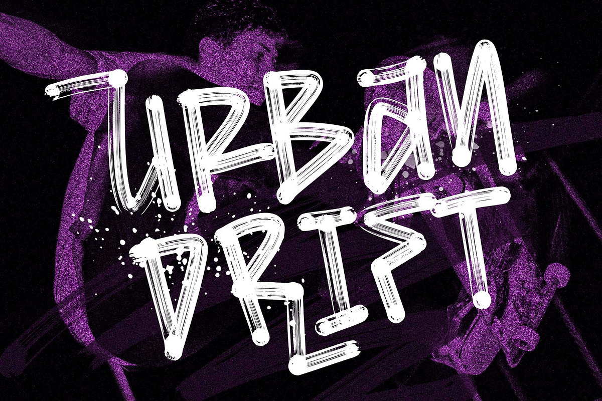 Brosnoirs - Textured Urban Style, a Handwritten Font by Arterfak Project (Photo 7 of 13)