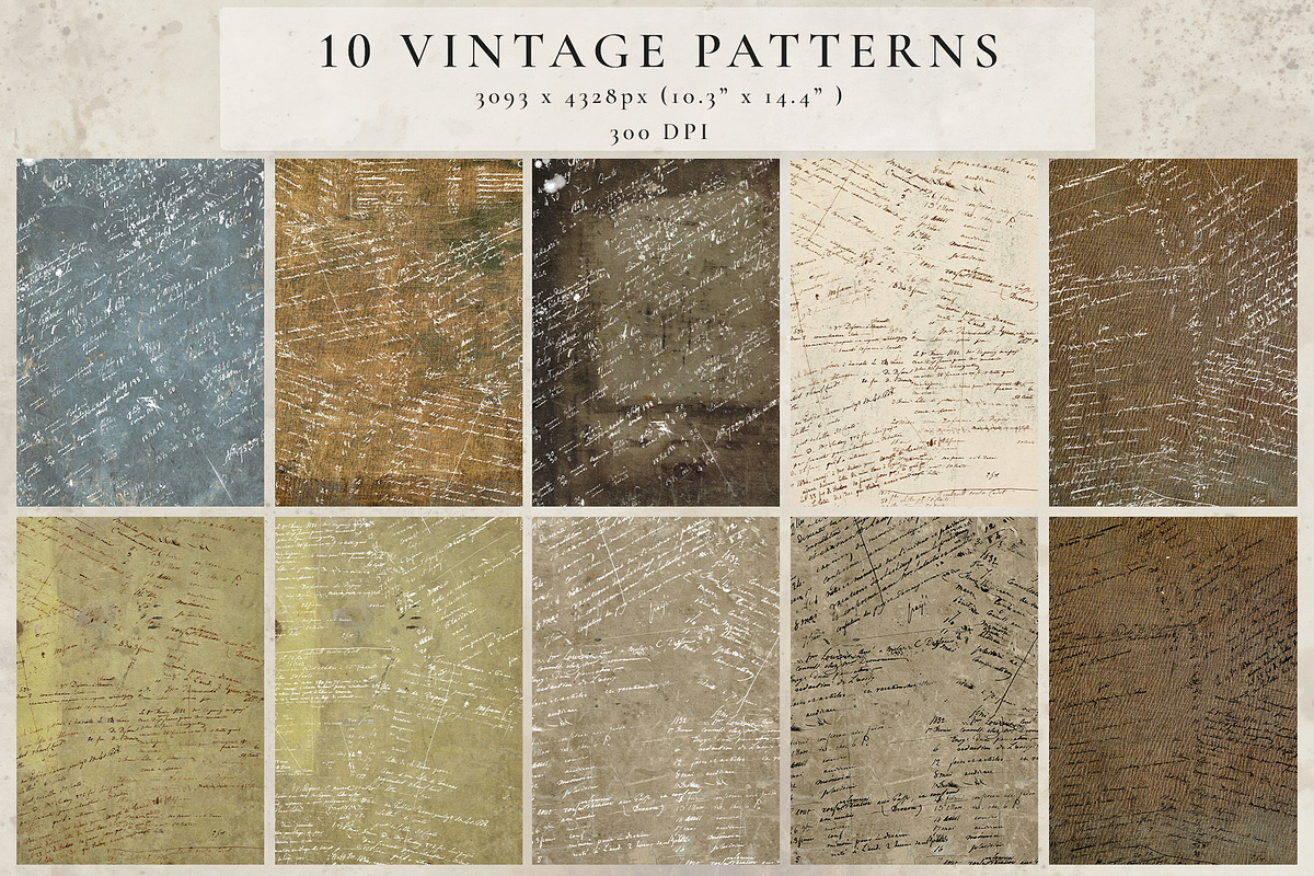 Vintage Handwritten Ledger Overlays, a Pattern Graphic by Century Library (Photo 2 of 14)
