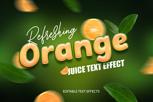 Editable Juice Text Effect Pack Of 6