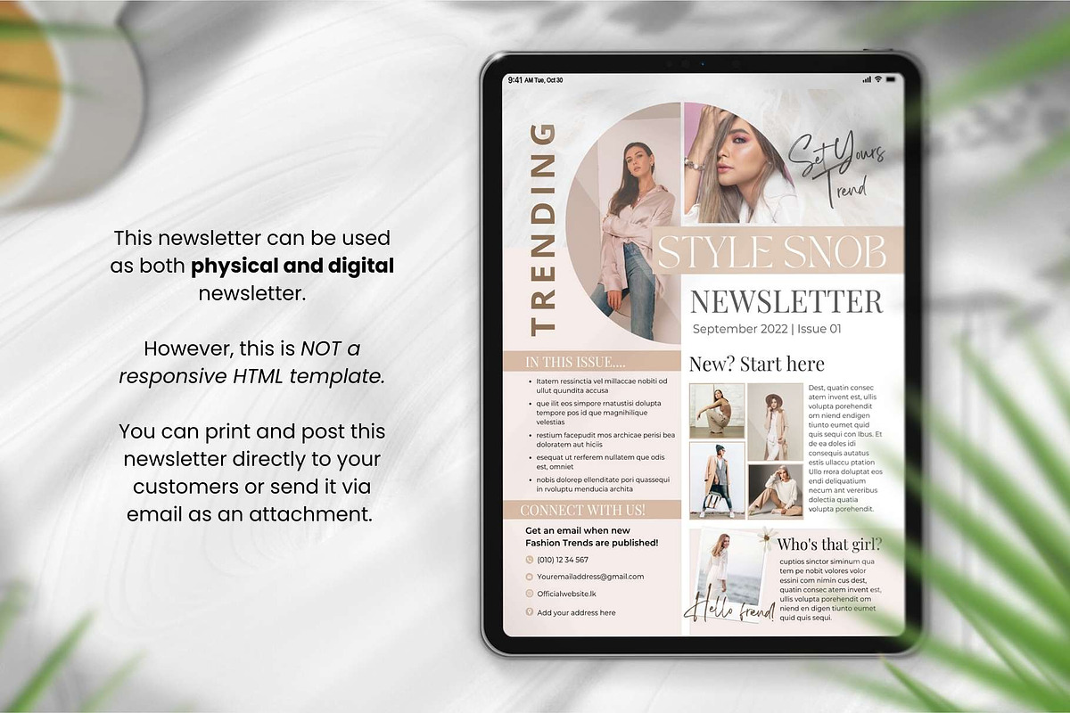Canva Newsletter Template Fashion, an Email Template by PixelCraft (Photo 14 of 15)