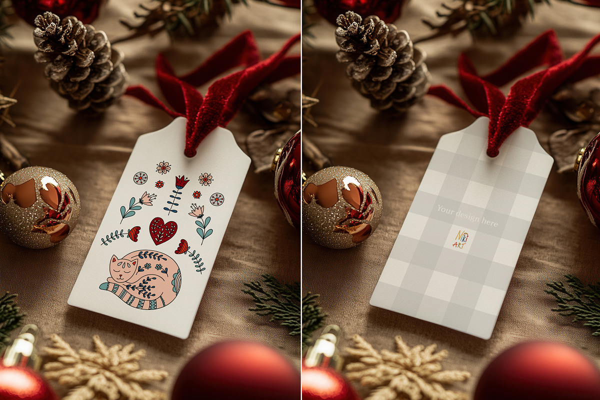 Merry & Bright Christmas Card Mockup, a Product Mockup by NikiArts (Photo 13 of 17)
