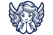 Peaceful Angel Vector Illustration, a Person Illustration by Ghagra (Thumbnail 2 of 3)