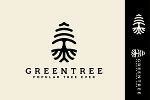 Cedar pines tree wood forest logo de, a Branding & Logo Template by Vinsvectory