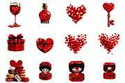 Watercolor Valentine clipart, an Illustration by Designworld (Thumbnail 4 of 4)