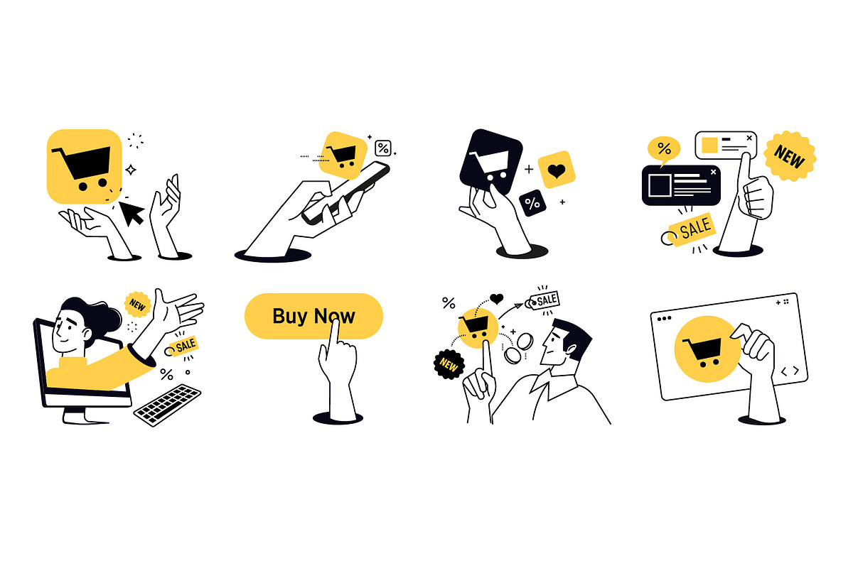 Buy Now, a Person Illustration by PureSolution (Photo 2 of 6)