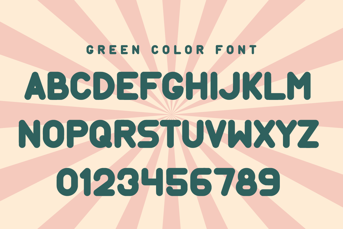 Orter - Retro Color Font, a Sans Serif Font by Letterayu Studio (Photo 6 of 6)