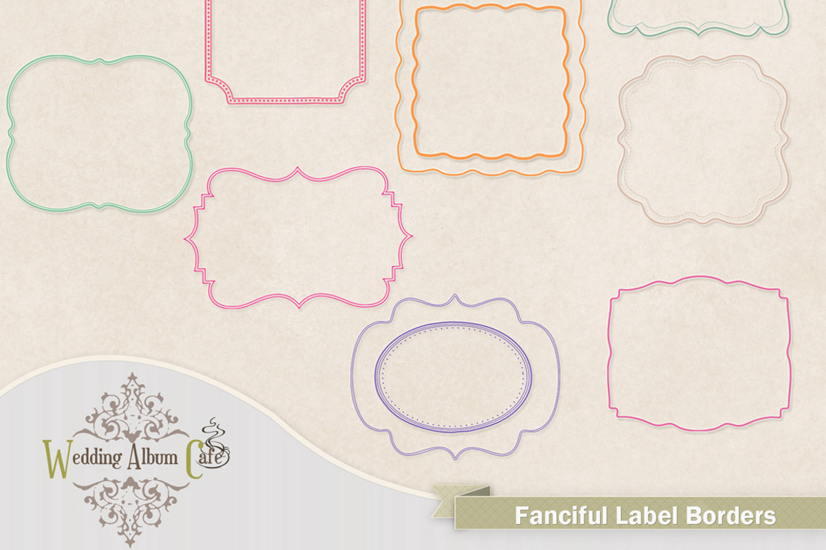 Fanciful Border Frames, an Illustration by Posh Papers & Patterns