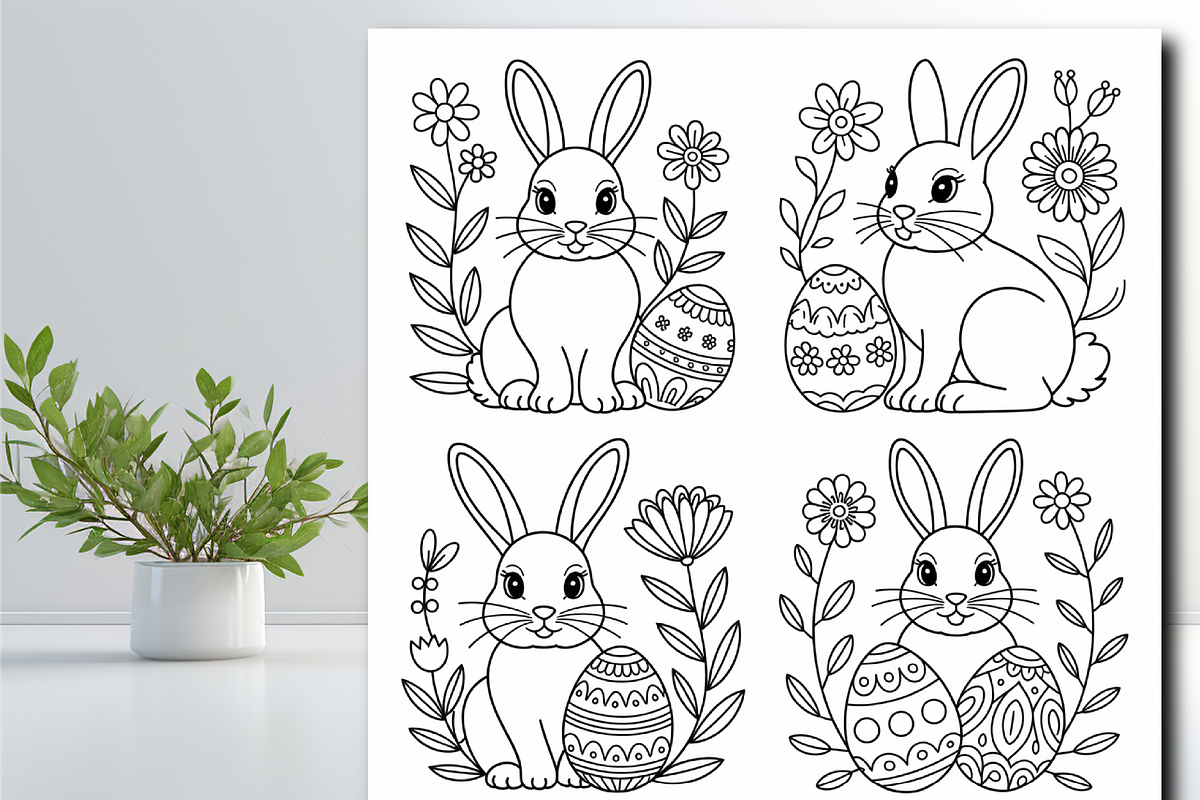 Mandala Easter Bunny Coloring Book, a Seasonal Illustration by Design Zone (Photo 4 of 5)