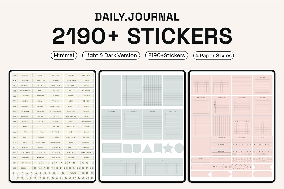 Digital Daily Journal For Goodnotes, a Presentation Template by EchoDivision (Photo 6 of 6)