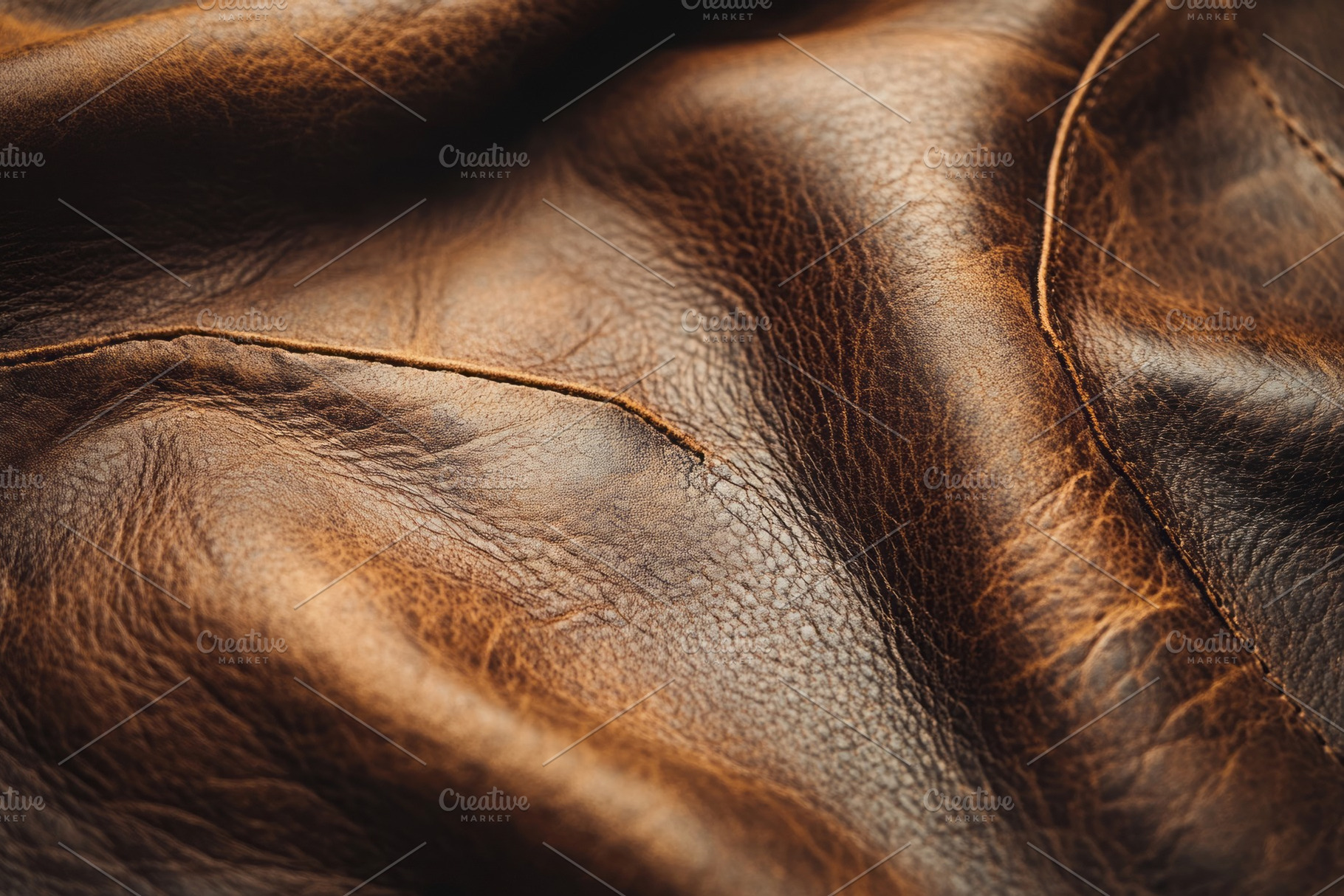 Close-up of rich brown leather texture, showcasing its uniqueness and craftsman, a Background Photo by ImageMir