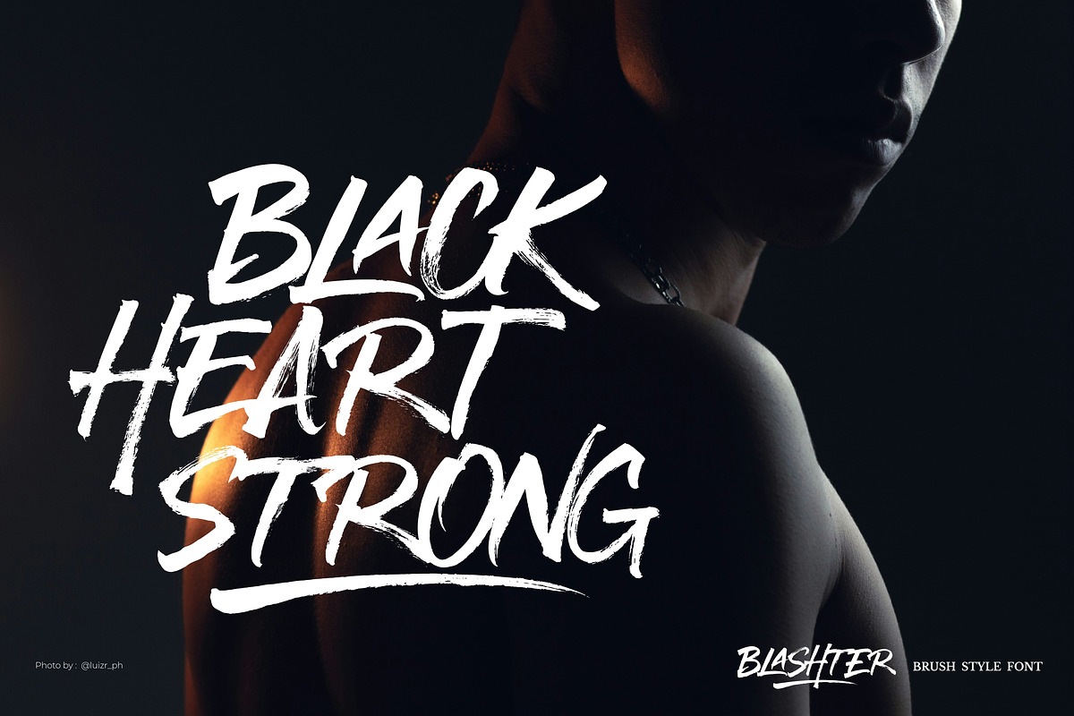 Blashter - Brush Font, a Font by agnyhasyastudio (Photo 2 of 12)